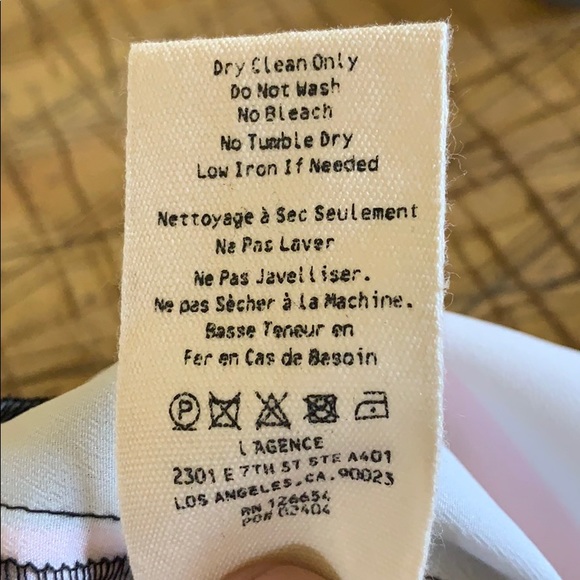 L’AGENCE Samira Stripe Paperbag Waist Pants Size 2 - Picture 13 of 13